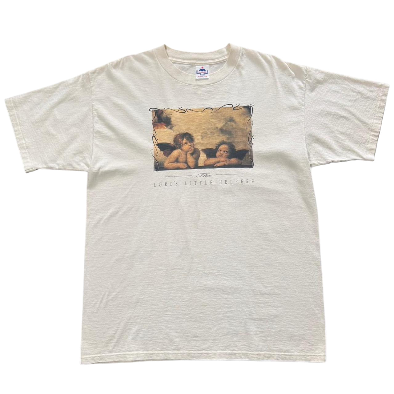 90s Cream ‘Lords Little Helpers’ Raphael Angels Religious Cherubs Art Tee
