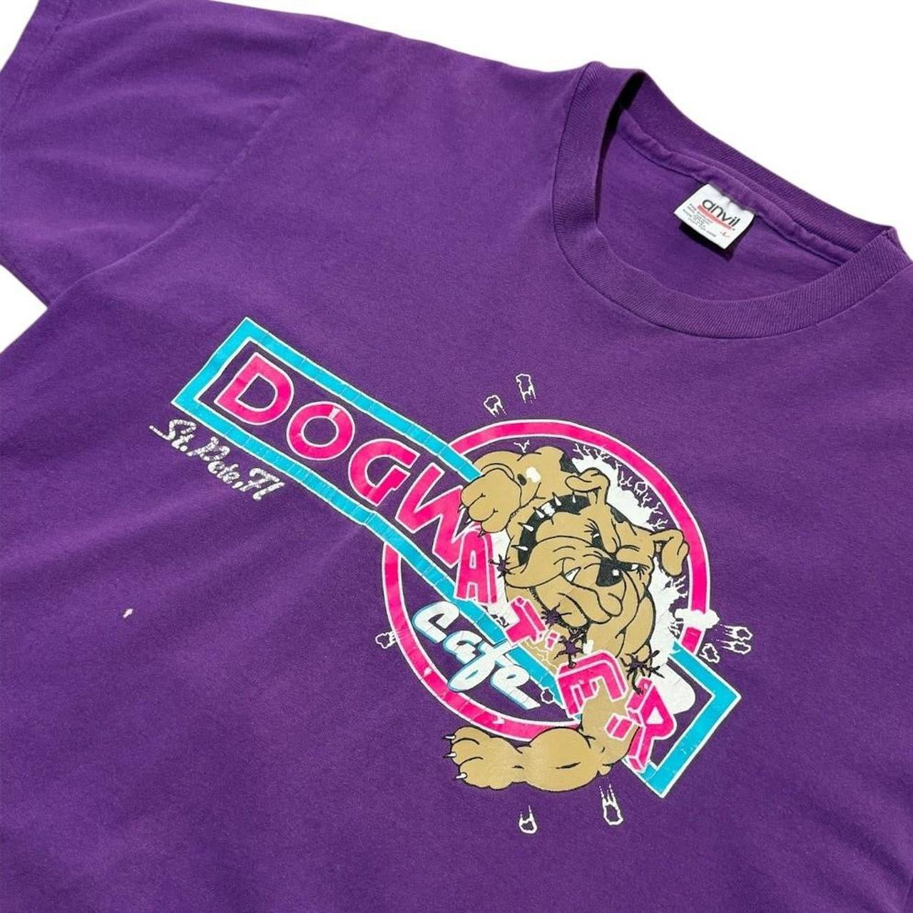 90s Dogwater Cafe St Pete Florida Graphic Puppy Dog Animal T-Shirt