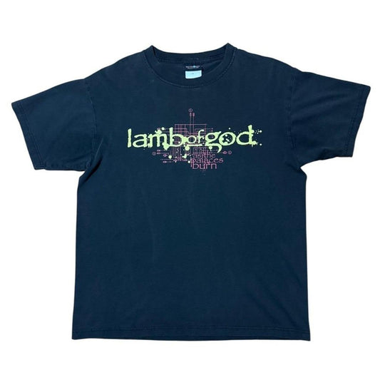 Y2K Lamb of God As Palaces Burn Metal Grunge Band Merch Concert T-shirt
