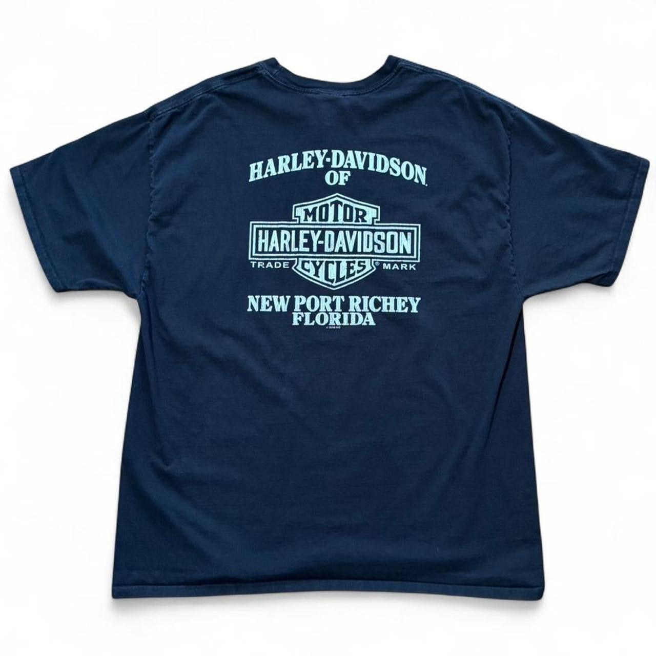 2014 Harley Davidson Legendary Motorcycle Biker Eagle Florida Graphic T-shirt