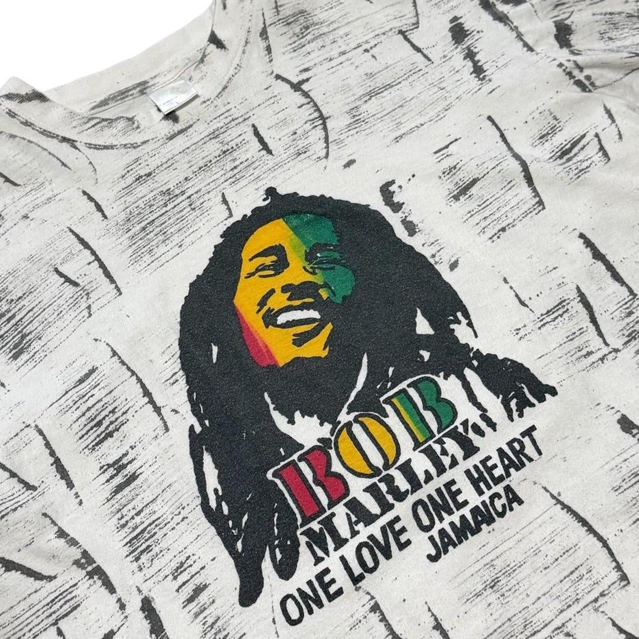 90s Bob Marley One Love Reggae Band Music AOP Jamaica Graphic T-Shirt