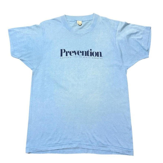 80s Prevention America Health Magazine Promo Graphic Logo Faded T-shirt