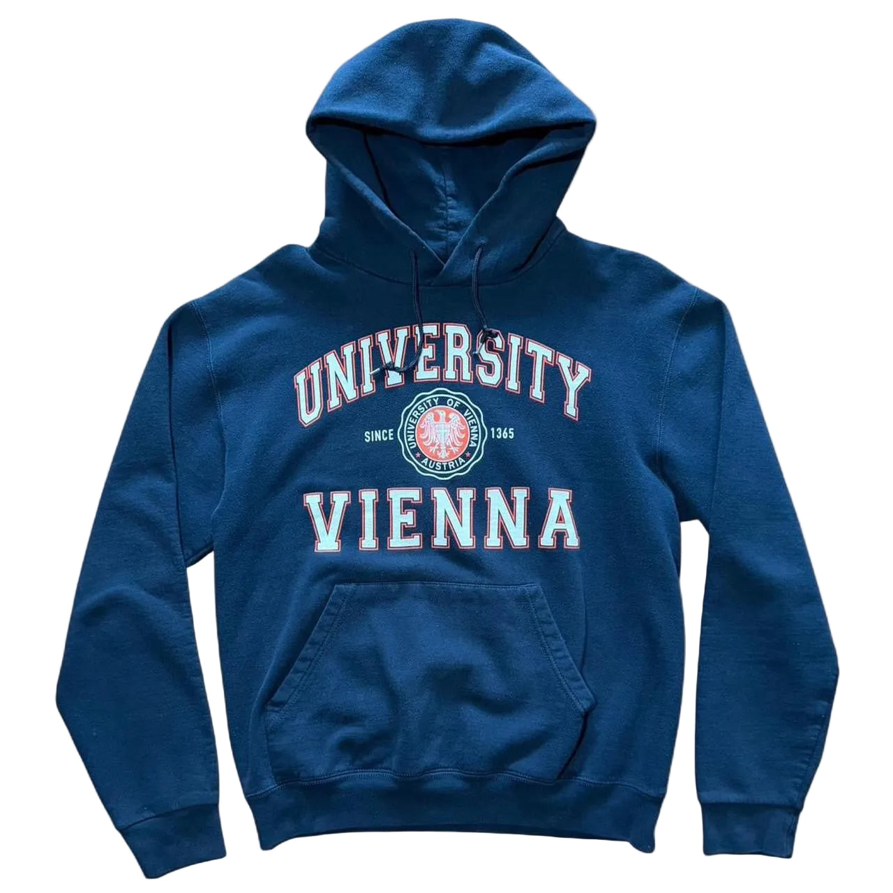 Vintage 90s University of Vienna Navy Blue Pullover Hoodie Sweater