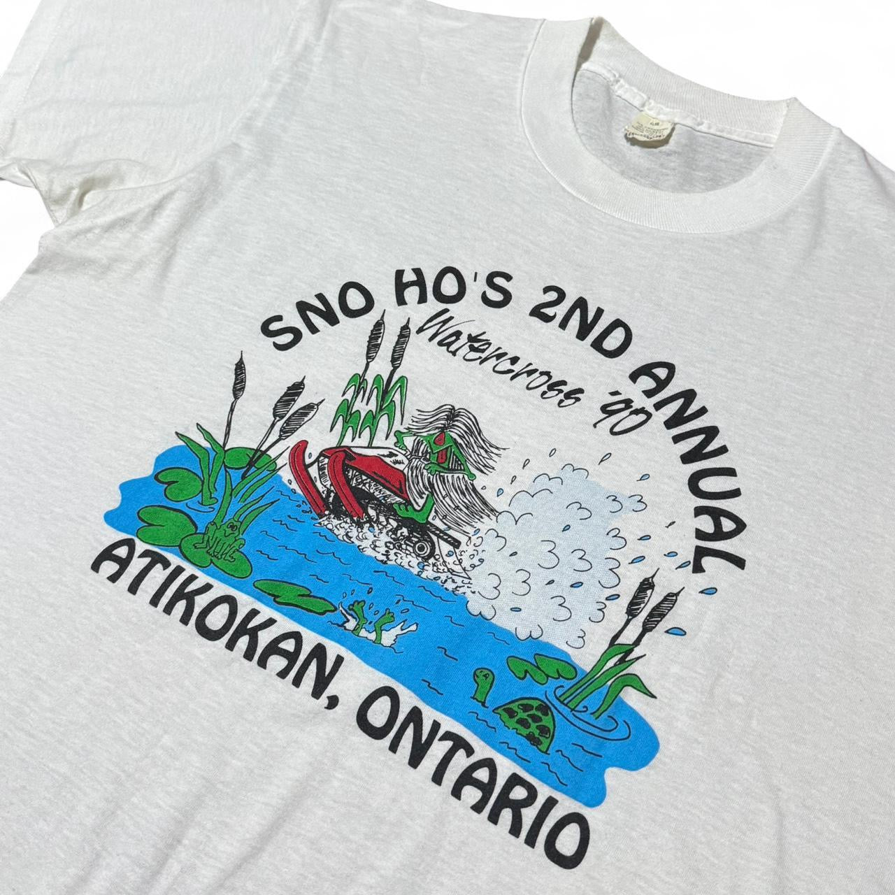 1990 Sno Hos 2nd Annual Watercross Event Atikokan Ontario Frog Tee