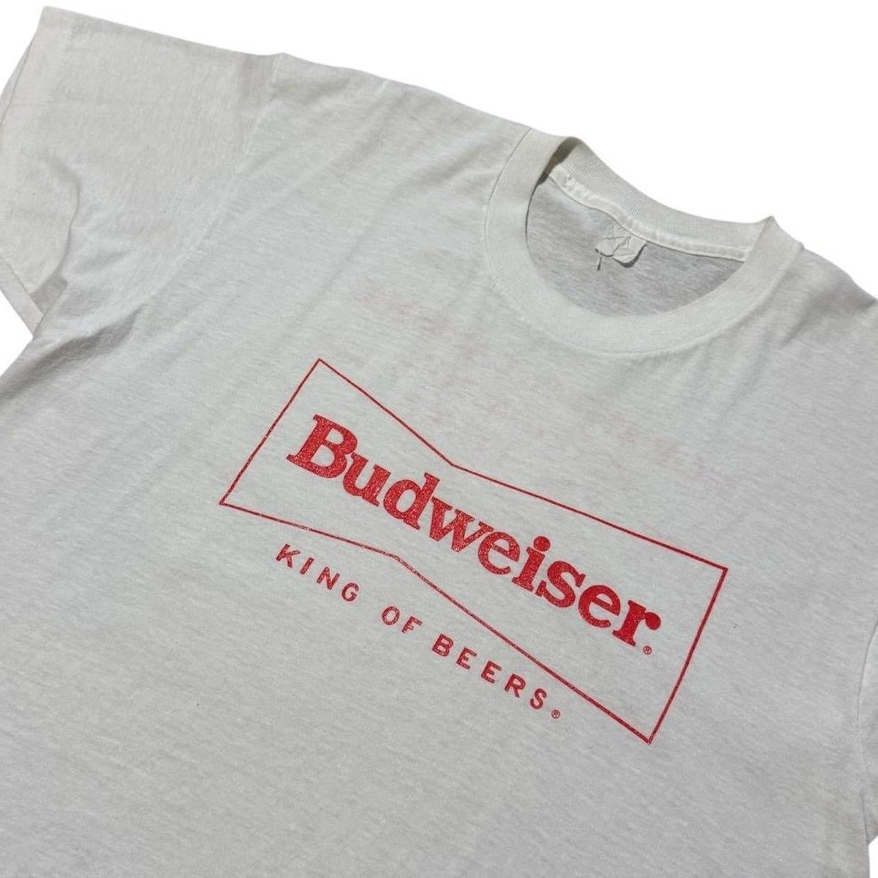 80s Budweiser King of Beers Logo Promo USA Single Stitch Sponsor T-shirt