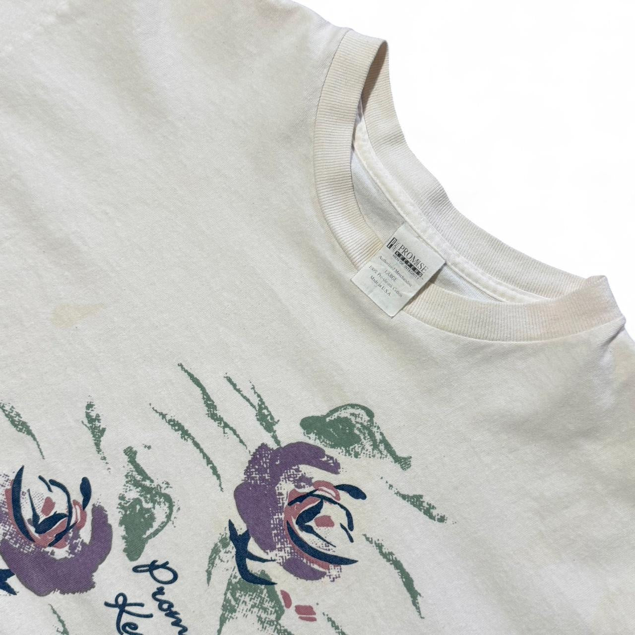 Vintage 90s Promise Keepers Floral Flower Art Graphic Rose T-shirt