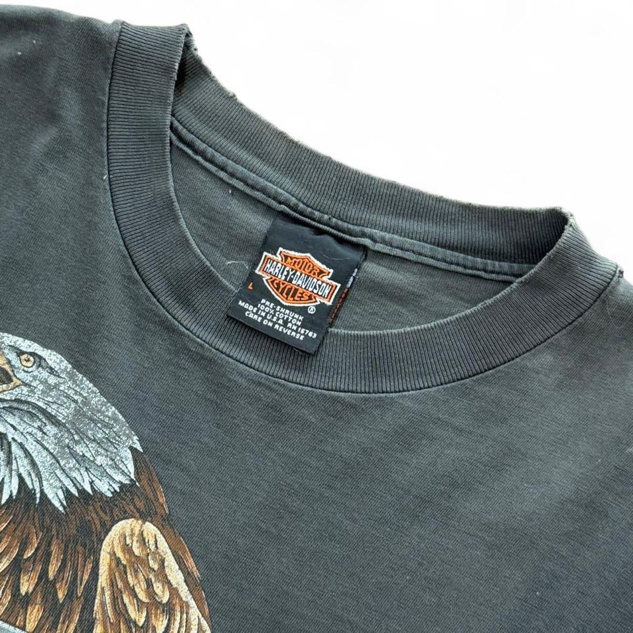 90s Harley Davidson Eagle Biker Motorcycle Faded Distressed T-shirt