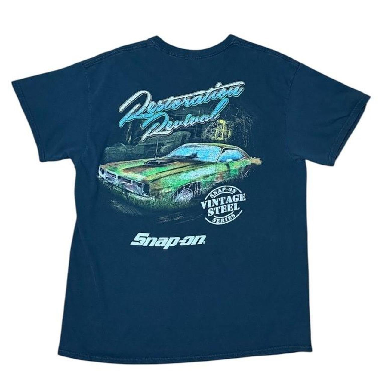 Y2K Snap-on Restoration Revival Vintage Steel Series Car Graphic T-Shirt