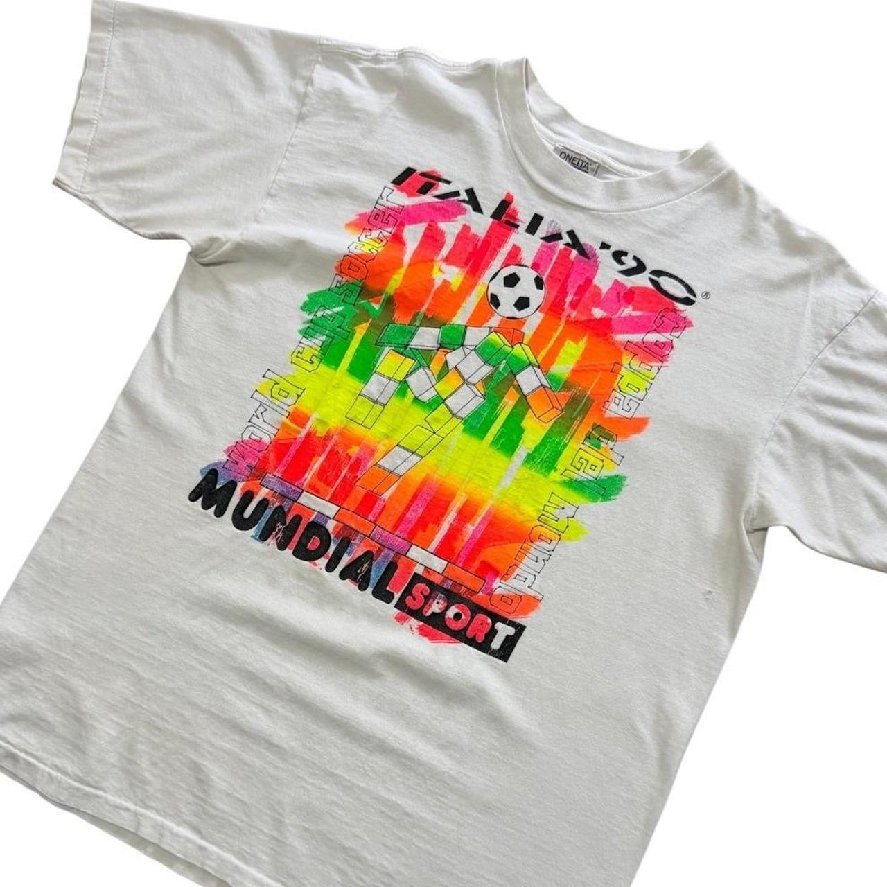 Italia 90s World Cup Soccer Ciao FIFA Graphic Football Sports T-shirt