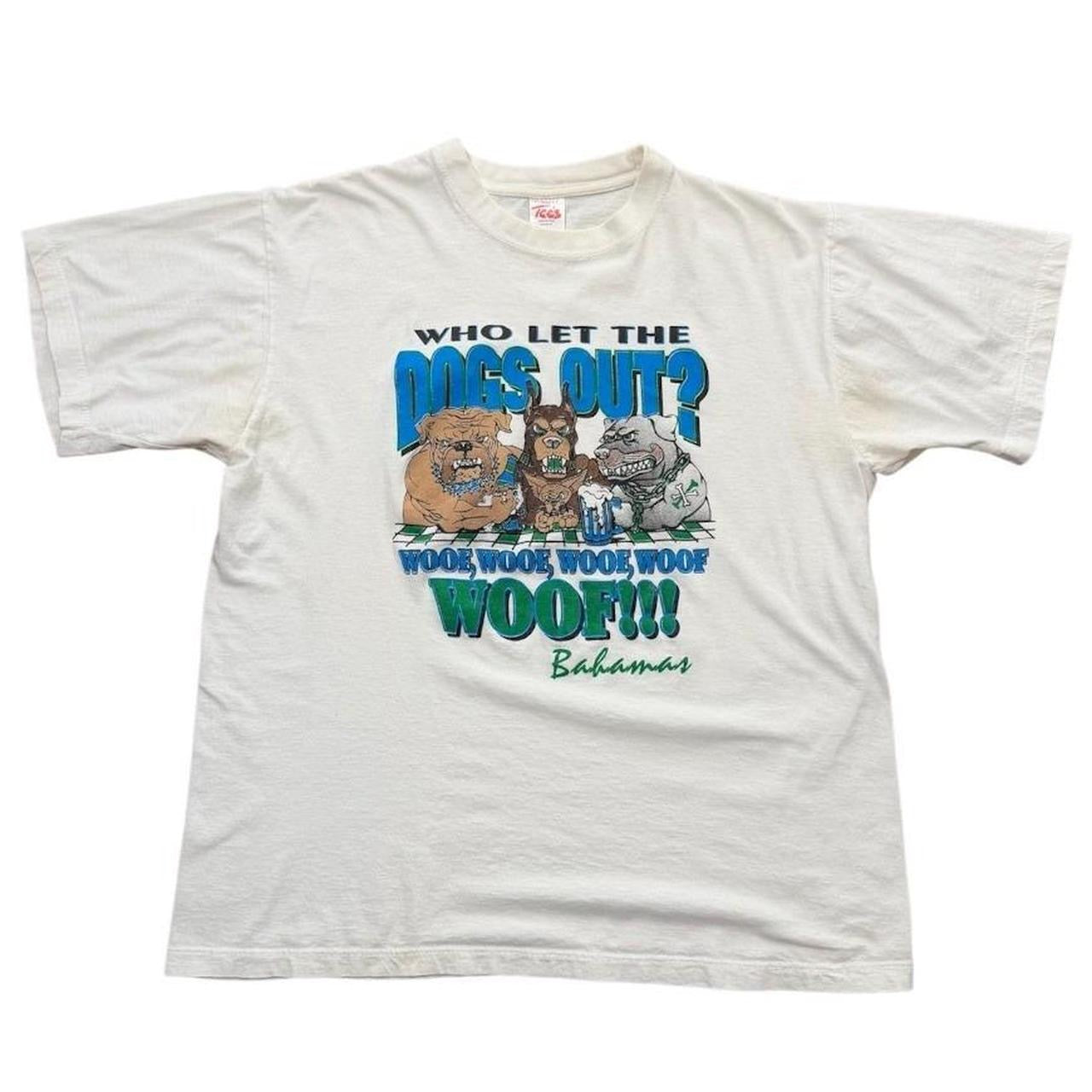 90s Who Let The Dogs Out Bahamas Funny Dog Animal Puppy Graphic T-shirt