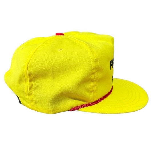 80s Pennzoil Racing Auto USA Sports Leather Rope Strapback Cap Hat