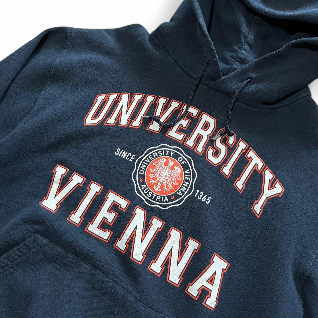 Vintage 90s University of Vienna Navy Blue Pullover Hoodie Sweater