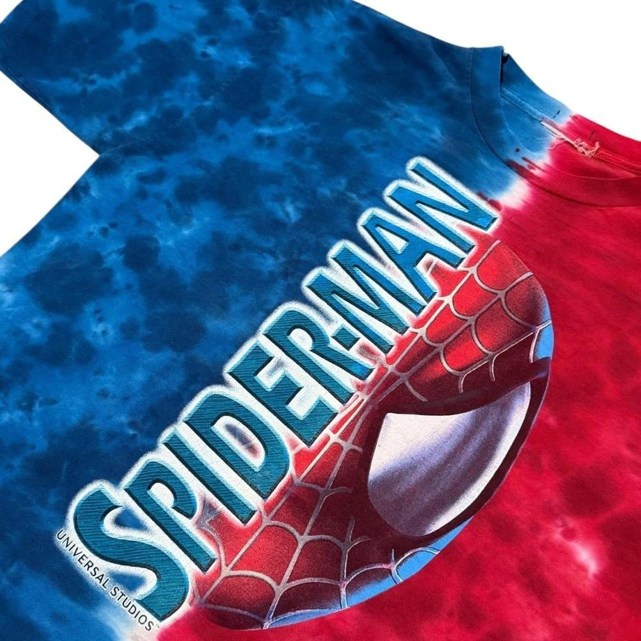 Y2K Spider-Man Marvel Universal Studios Movie Tie Dye Graphic T-shirt