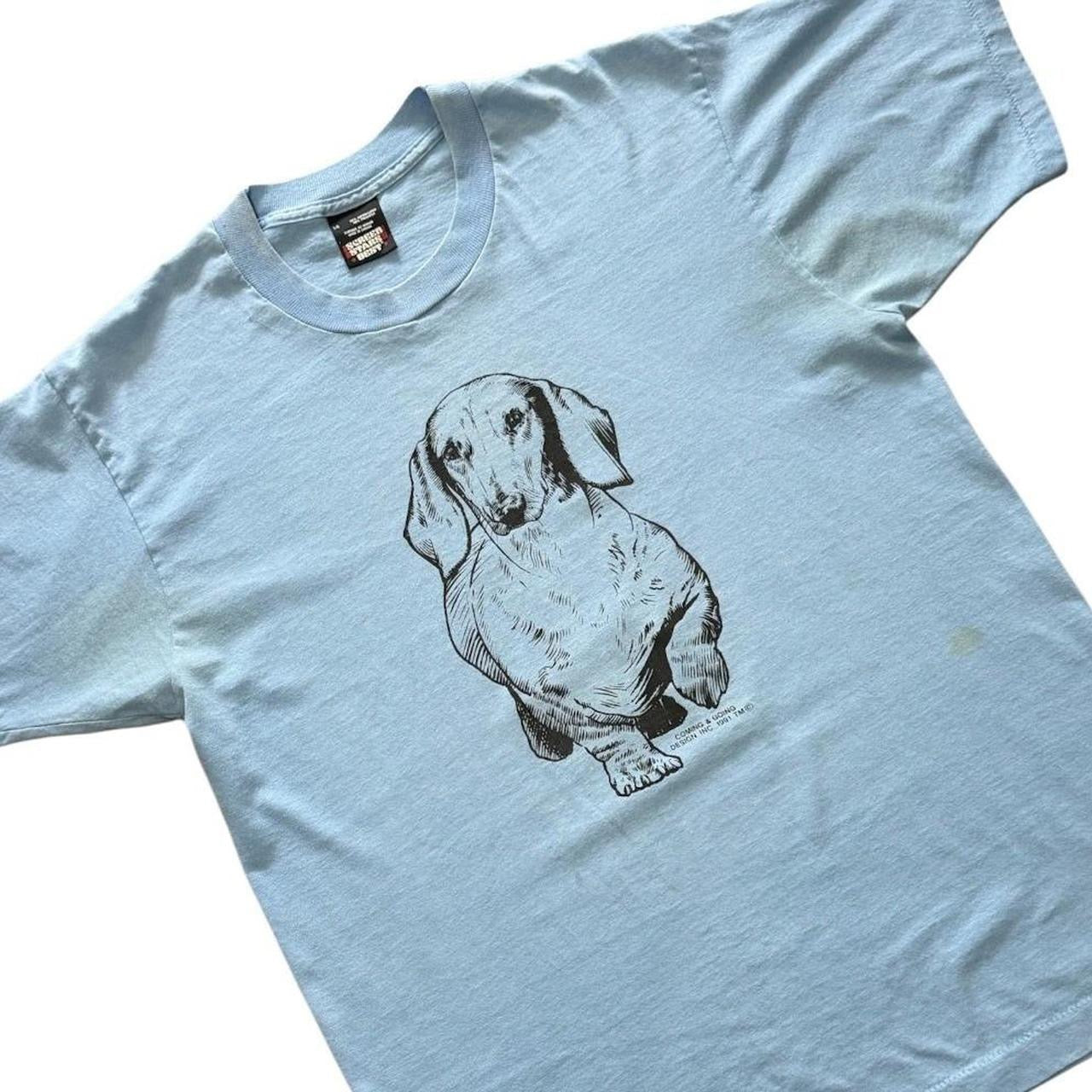 90s Dachshund Weiner Dog Puppy Cute Animal Doublesided Graphic T-shirt