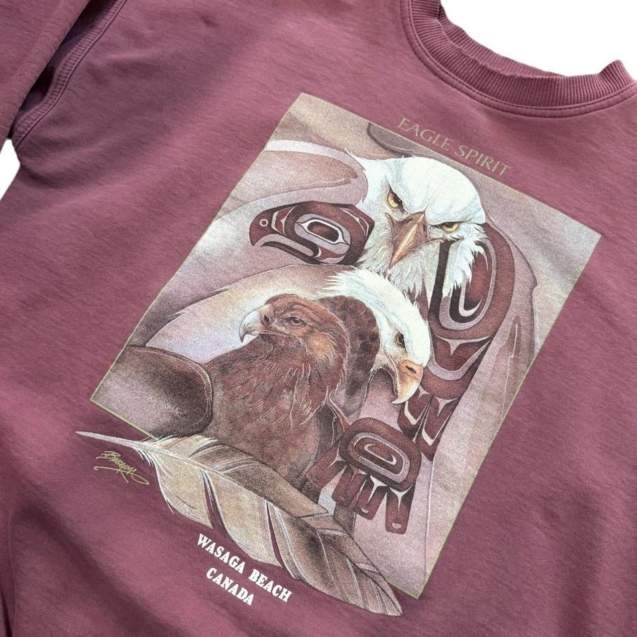 90s Eagle Spirit Wasaga Beach Canada Nature Animal Bird Crewneck Sweater