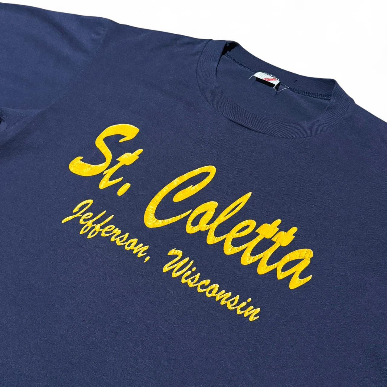 Vintage 80s St. Coletta Jefferson Wisconsin Souvenir Travel Location Tee