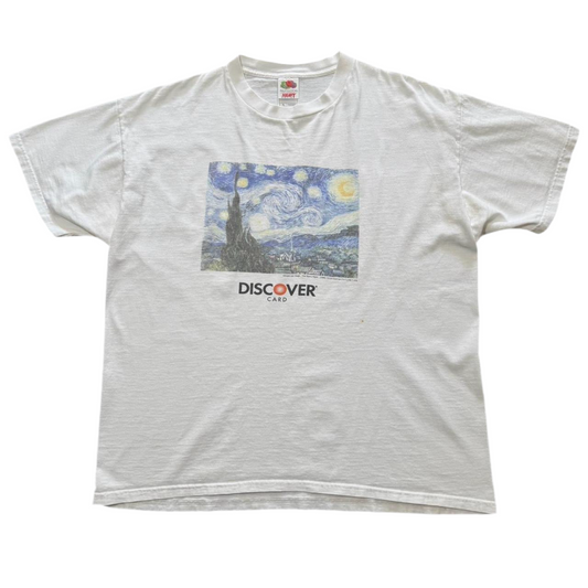 Y2K Vincent Van Gogh Discover Credit Card Promo Tee