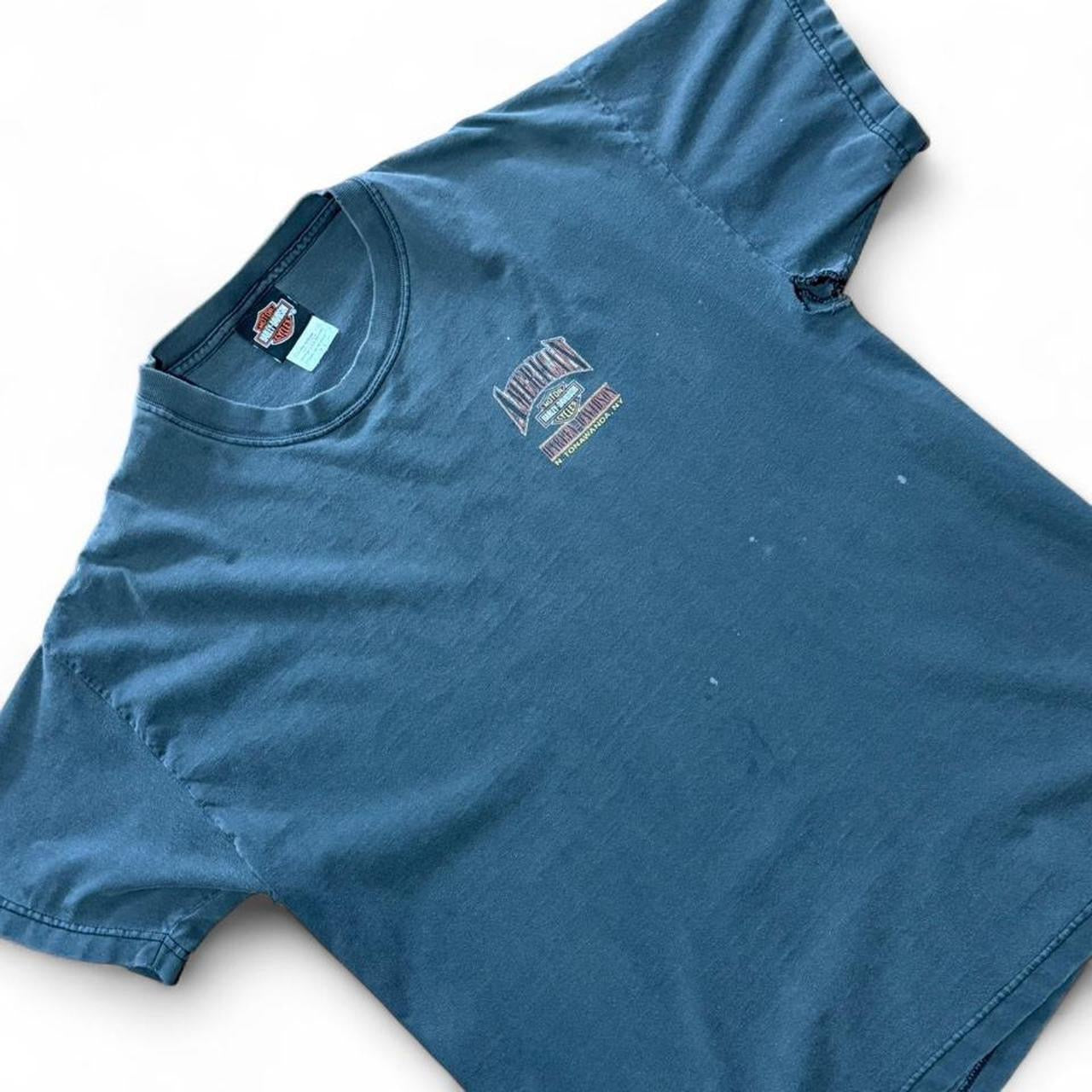 Vintage 90s Harley Davidson New York Biker Motorcycle Graphic Distressed T-shirt