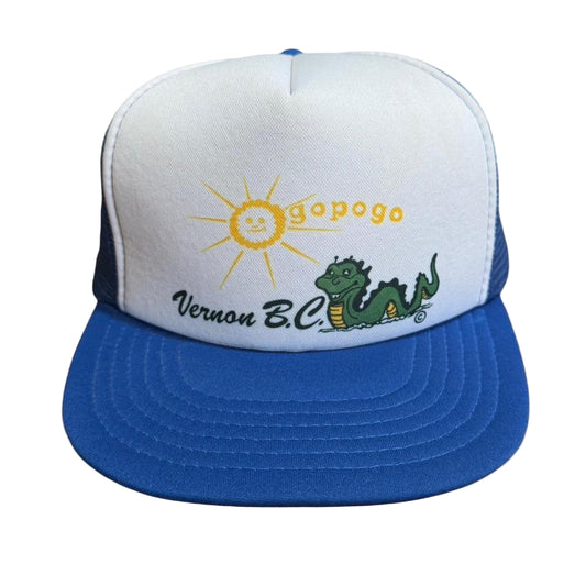 90s Ogopogo Lake Monster Vernon BC Mesh Snapback Hat