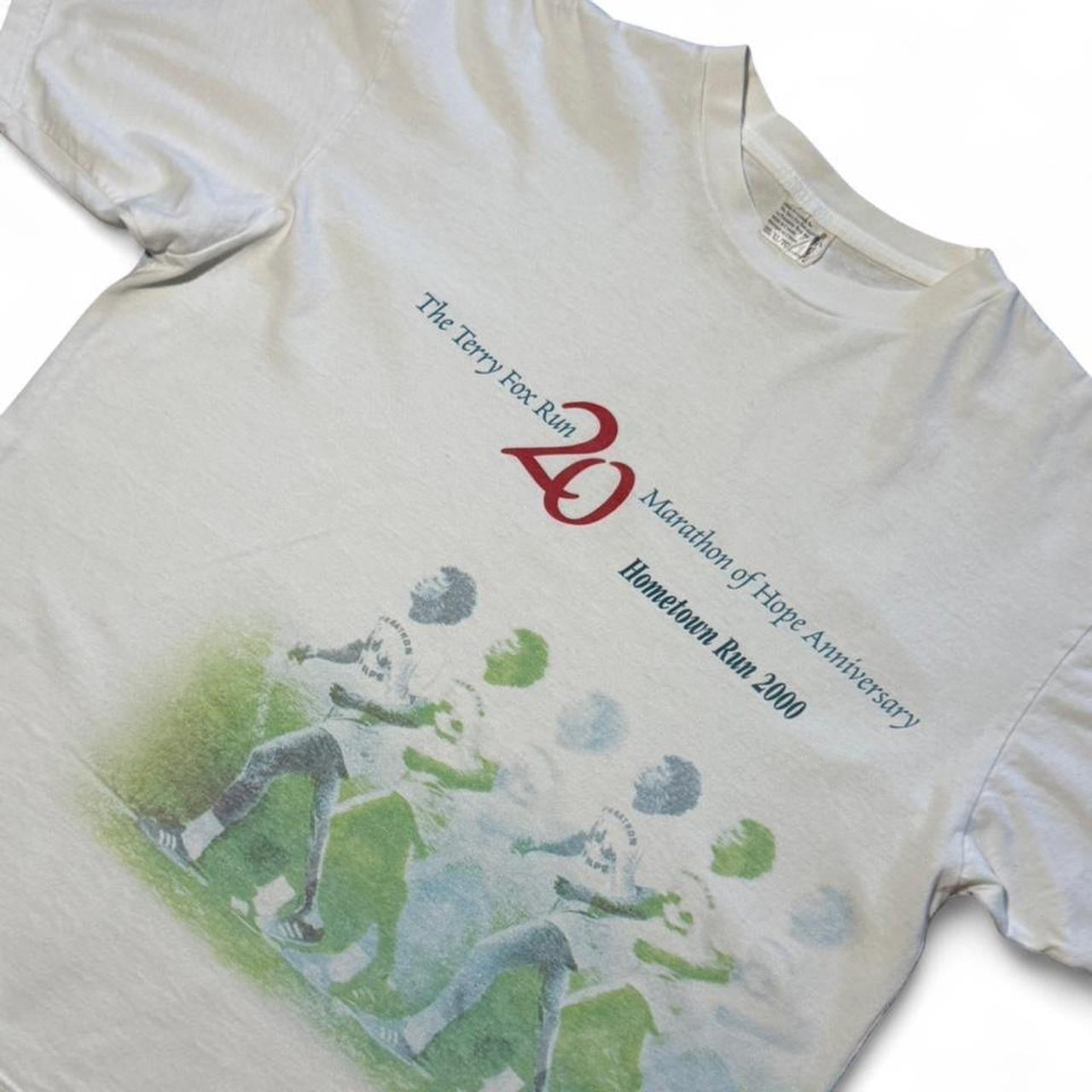 Y2K Terry Fox Run 20th Anniversary Hometown Run Canada Souvenir T-shirt