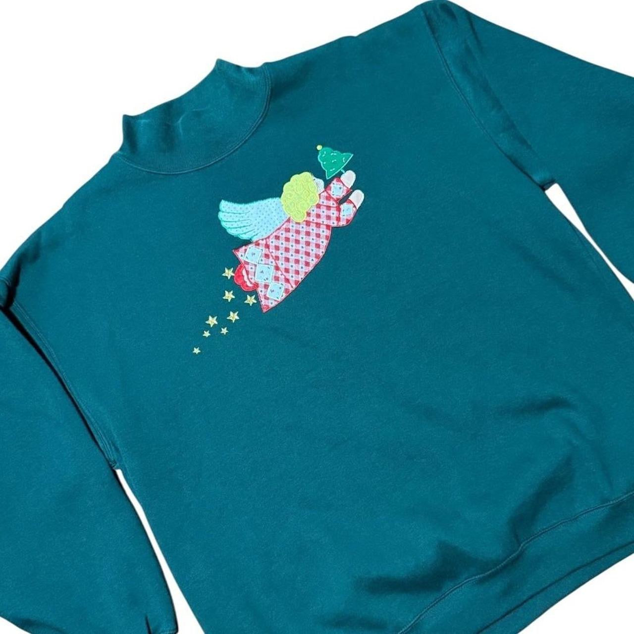 90s Christmas Angel Cute Festive Holidays Cottage Art Pullover Crewneck