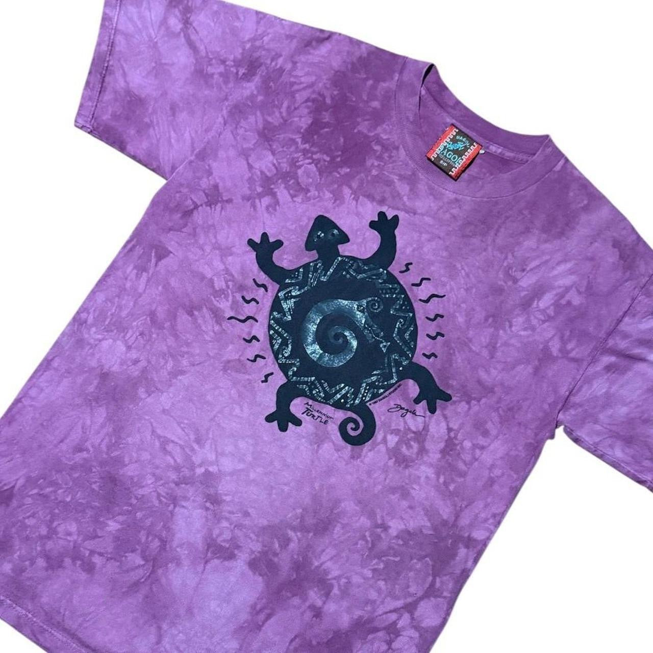 90s Dagoli Studio Millennium Turtle Tie Dye Nature Ocean Beach T-shirt