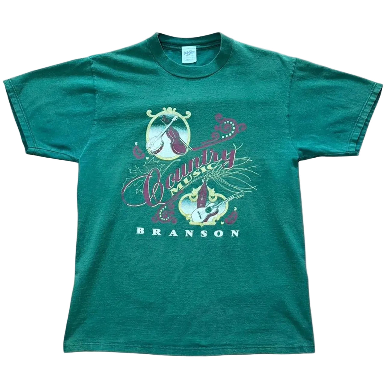Vintage 90s Branson Missouri Country Music Instruments Graphic T-shirt