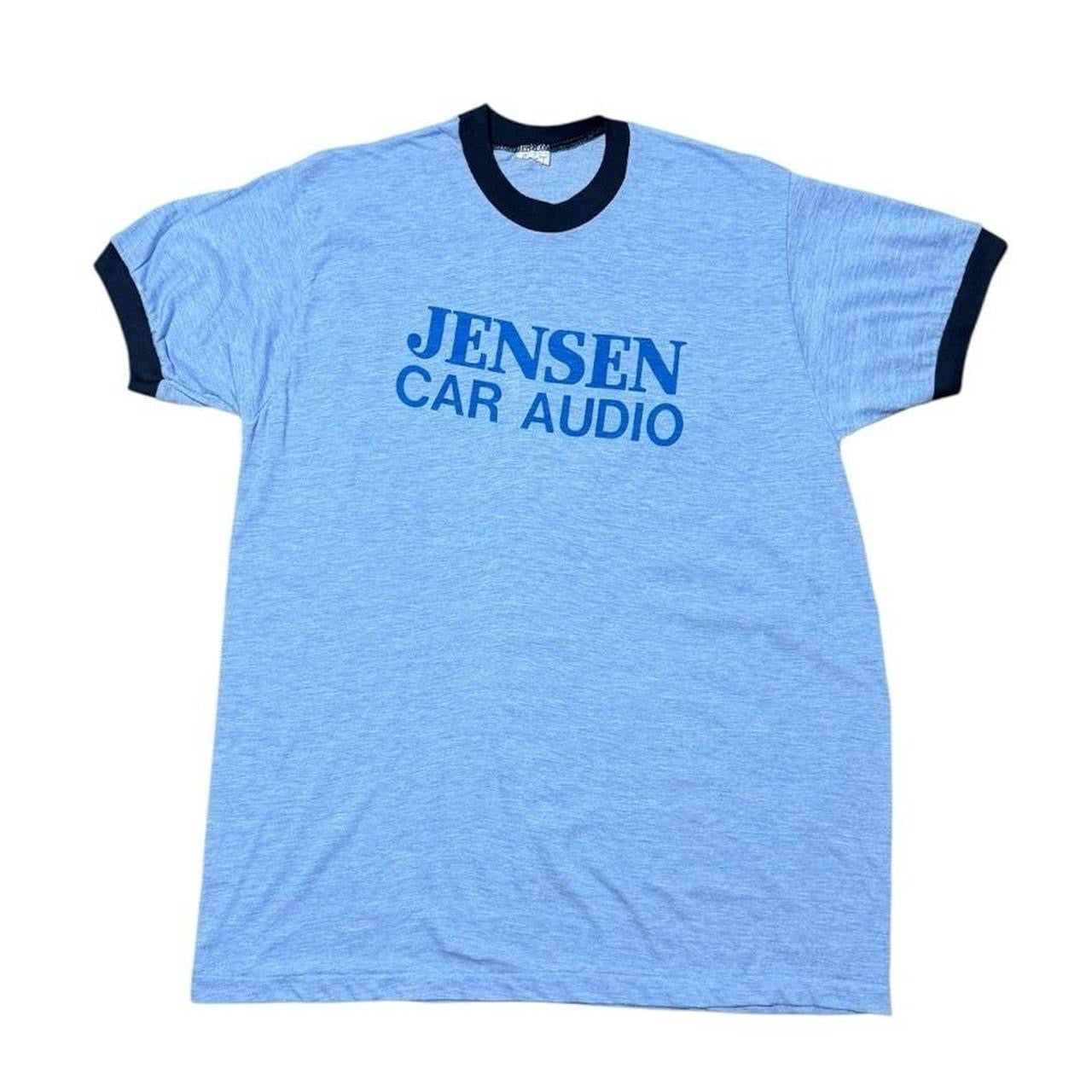 70s Jensen Car Audio Speakers Sound System Promo Graphic Ringer T-shirt