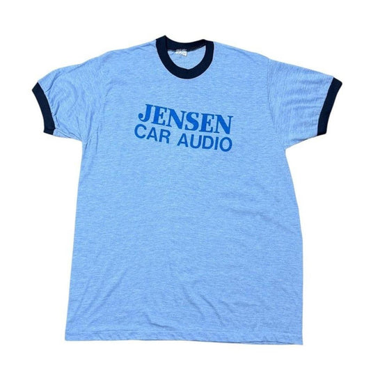 70s Jensen Car Audio Speakers Sound System Promo Graphic Ringer T-shirt