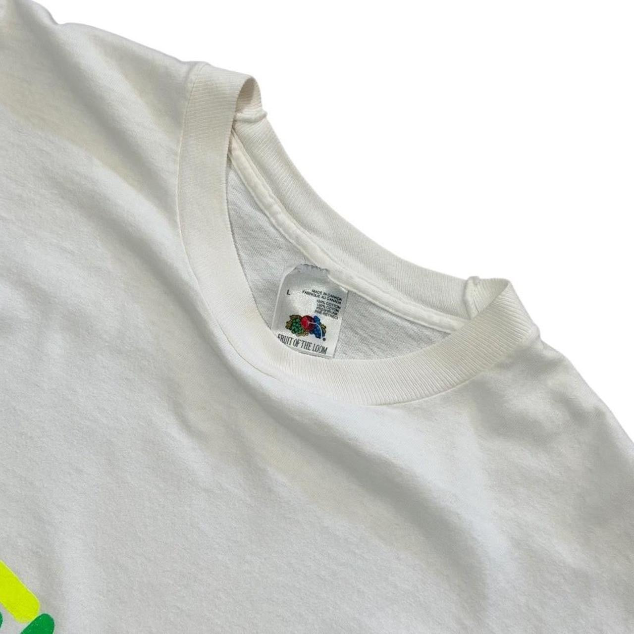 90s Fila Fio Sports Neon Gradient Ski Racquet Squash Long Sleeve Shirt
