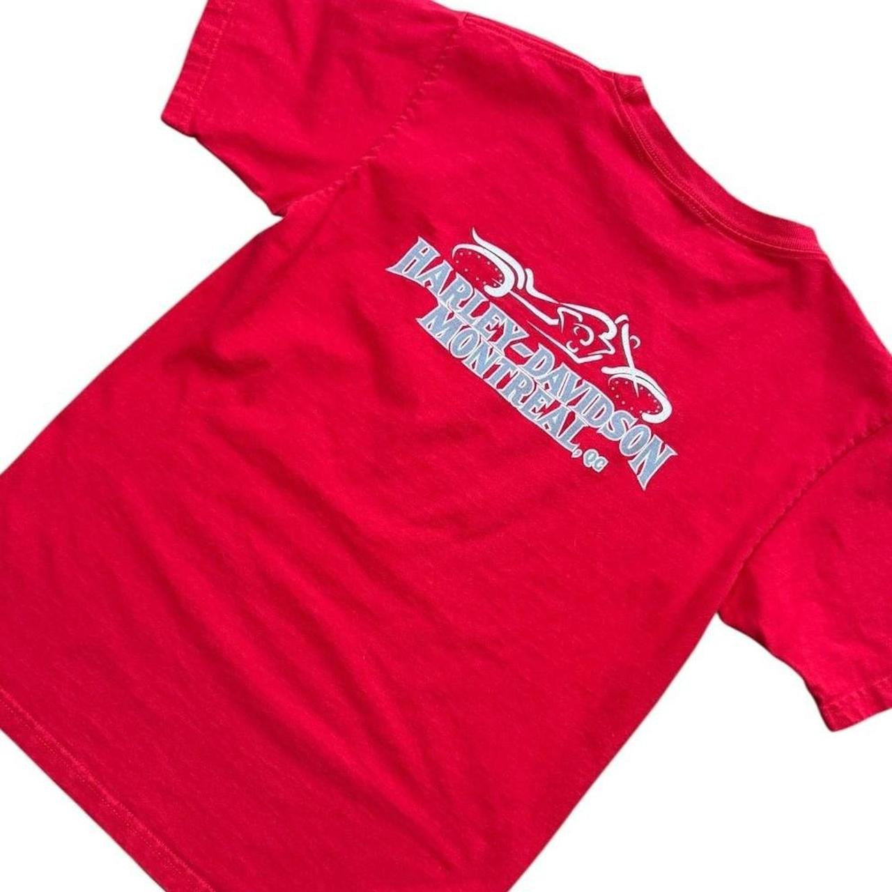 90s Y2K Harley Davidson Montreal Quebec Biker Motorcycle Graphic T-shirt