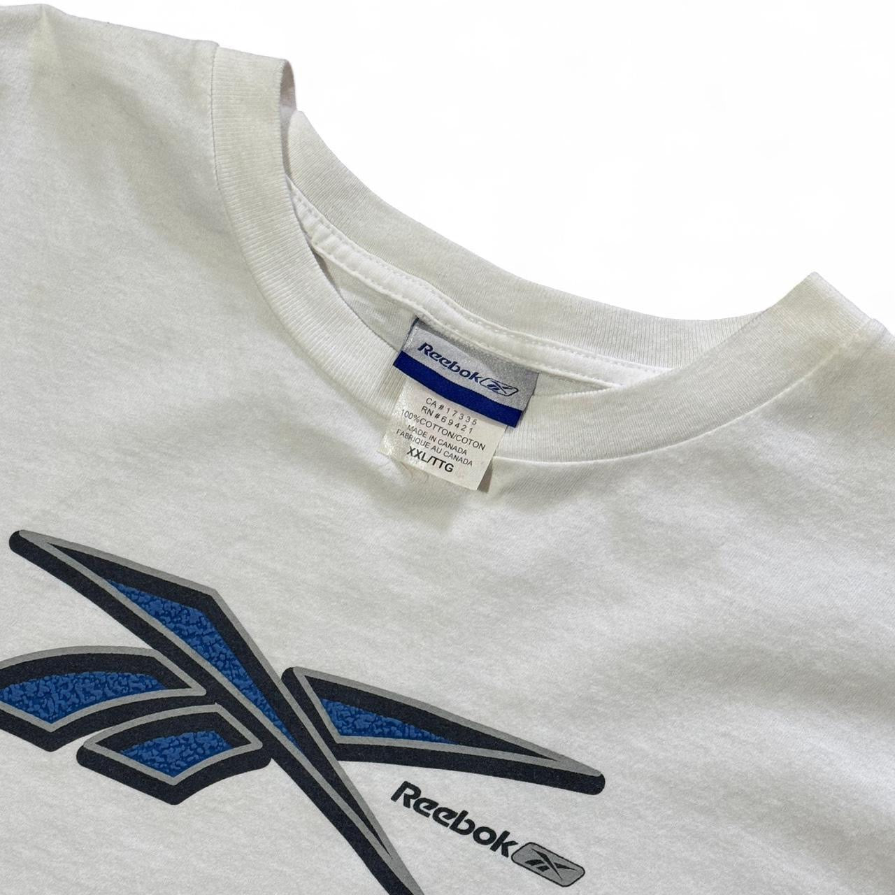 90s Puff Print Reebok Logo Spellout Graphic Sportswear Tee