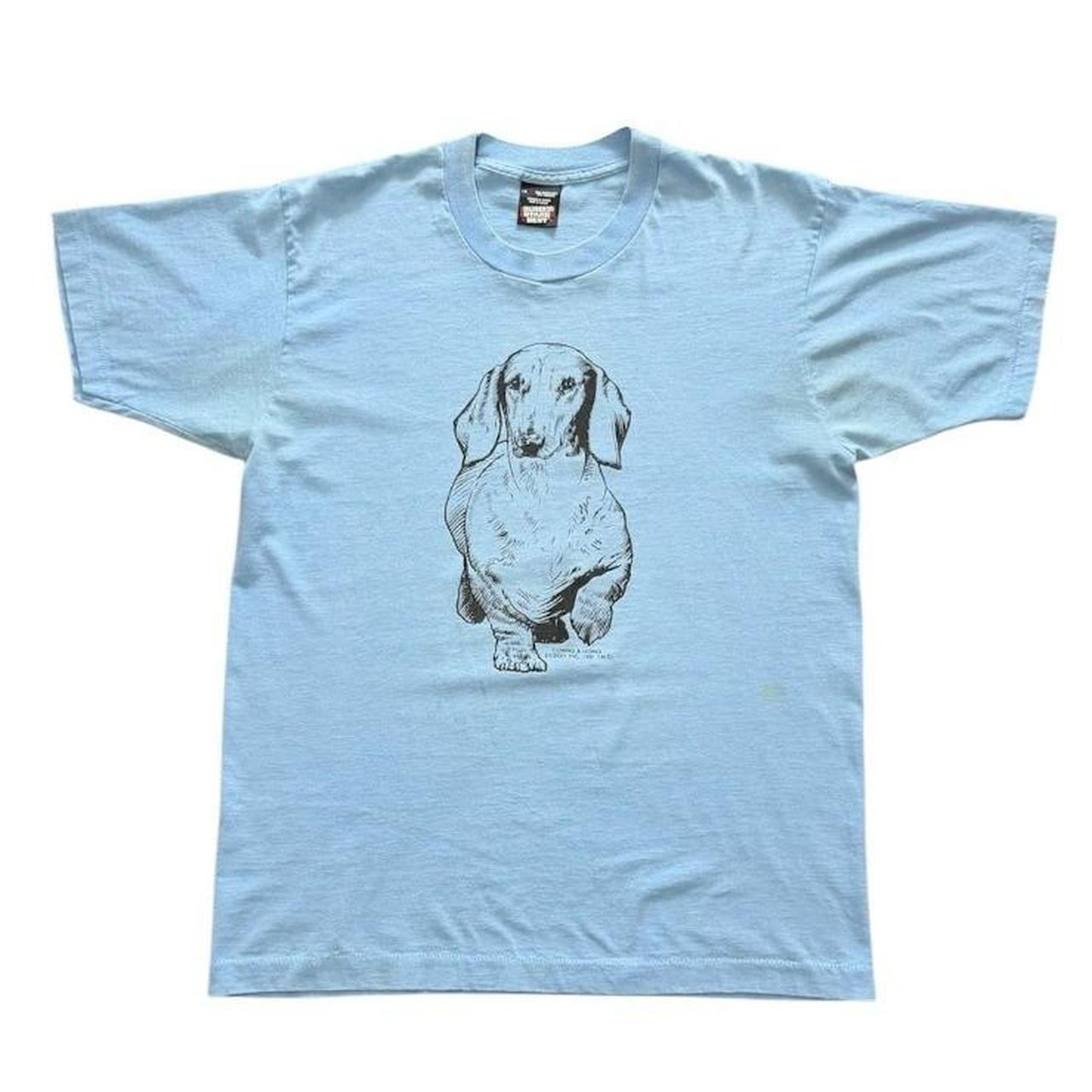 90s Dachshund Weiner Dog Puppy Cute Animal Doublesided Graphic T-shirt
