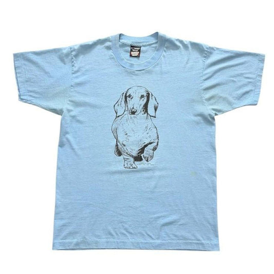90s Dachshund Weiner Dog Puppy Cute Animal Doublesided Graphic T-shirt