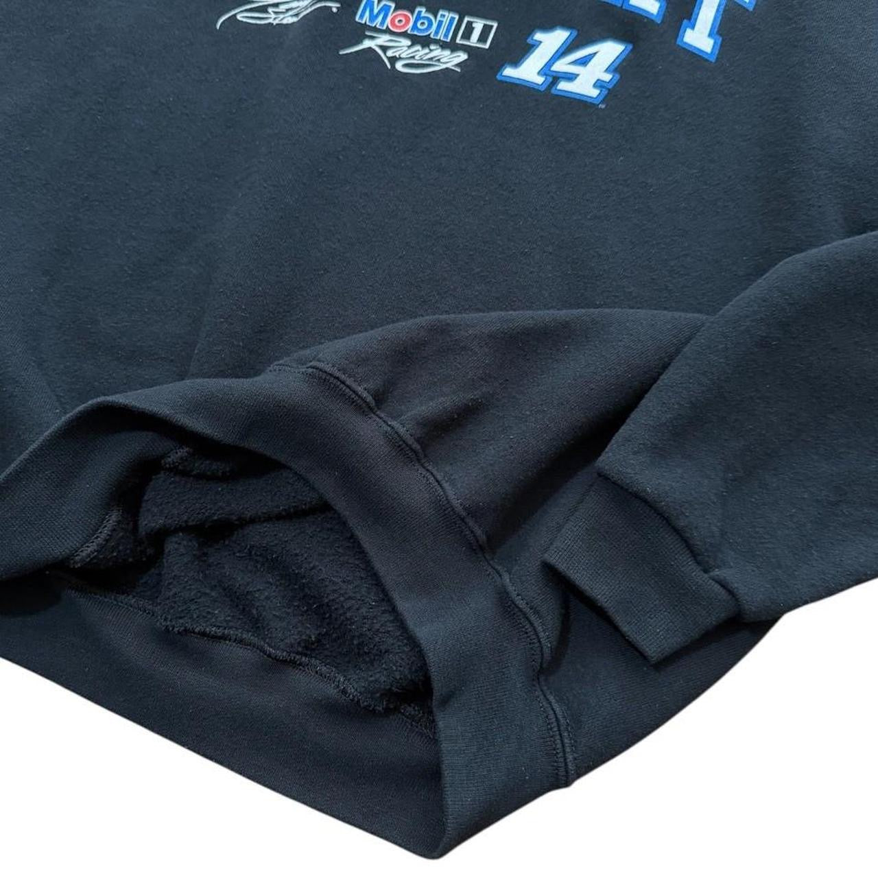 Y2K Tony Stewart Mobil 1 Racing Nascar Graphic Auto Crewneck Pullover Sweater
