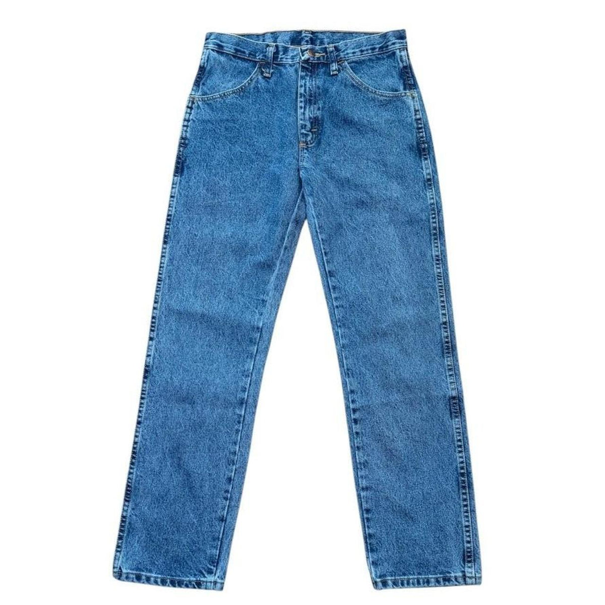 90s Y2K Rustler Mens Regular Fit Straight Leg Denim Jeans Blue Wash Pant