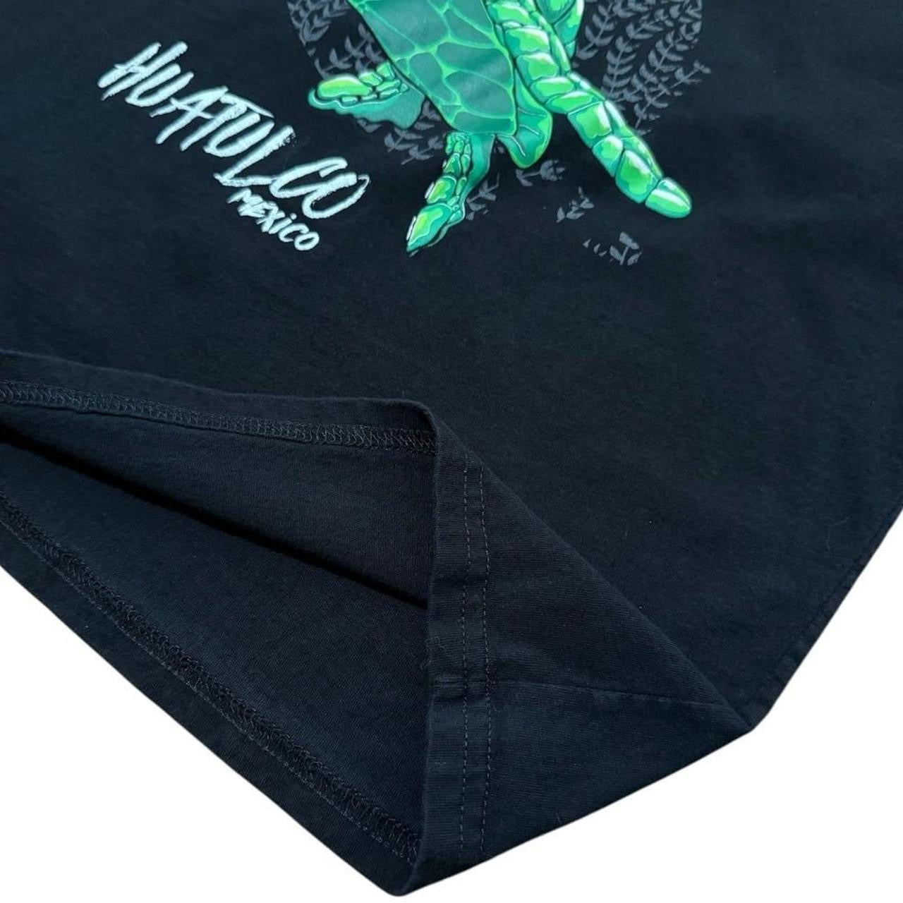 Y2K Puff Print Huatulco Mexico Sea Turtle Ocean Marine Graphic T-Shirt