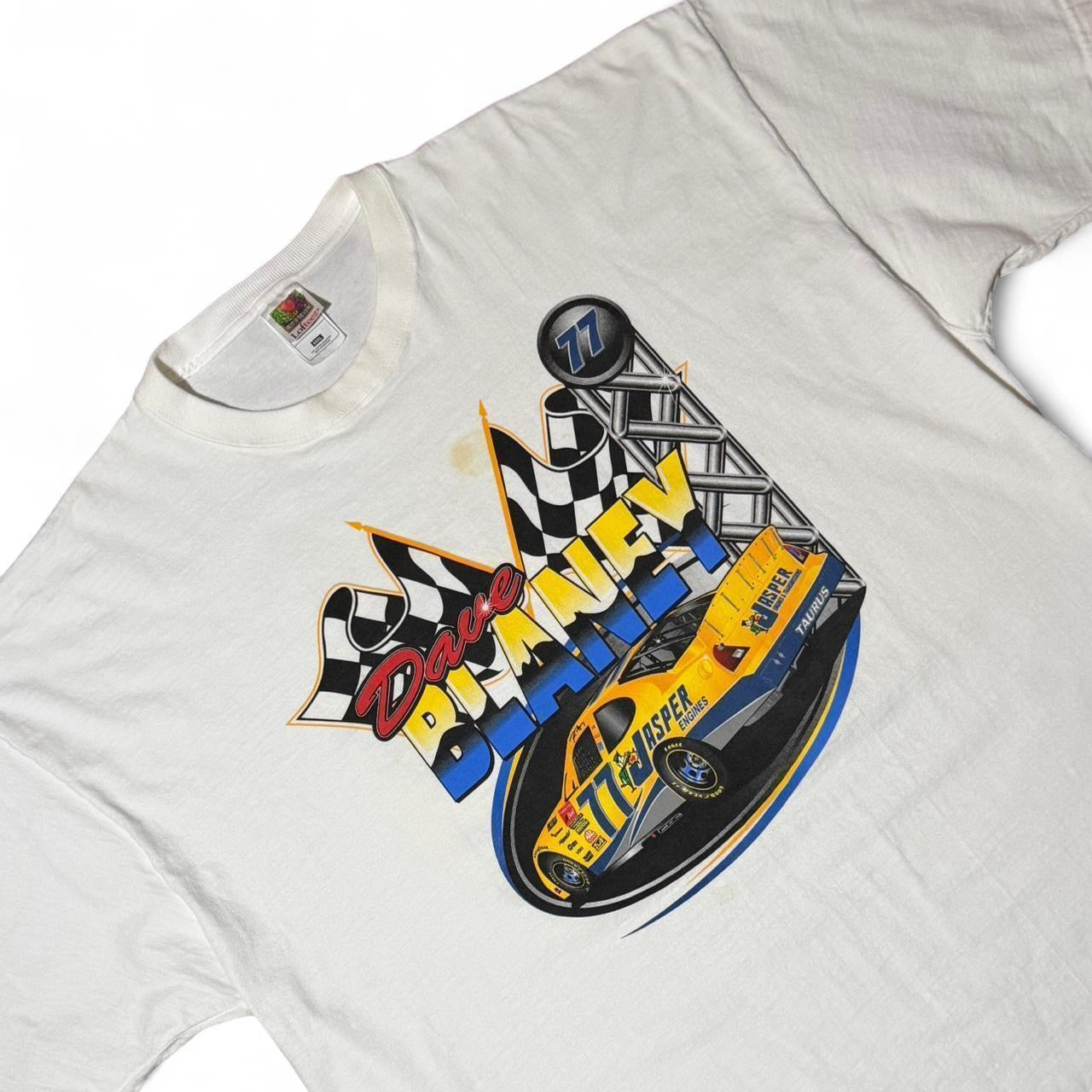 Y2K Dave Blaney Nascar Racing Double Sided Car/Auto Graphic T-shirt