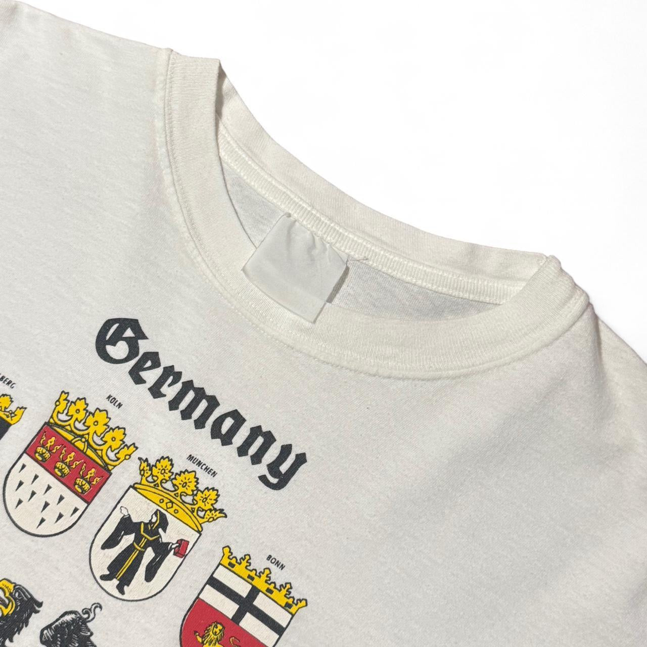 90s Germany Emblem Flag Crest Graphic Patriotic Souvenir Tourist Tee