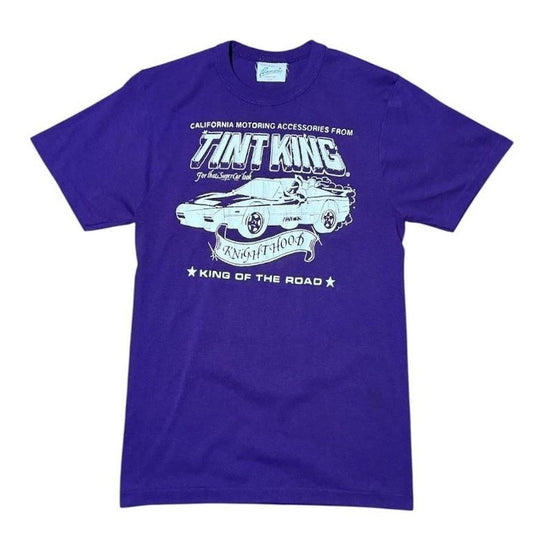 80s Tint King California Motors Racing Car Auto Mechanic Graphic T-shirt