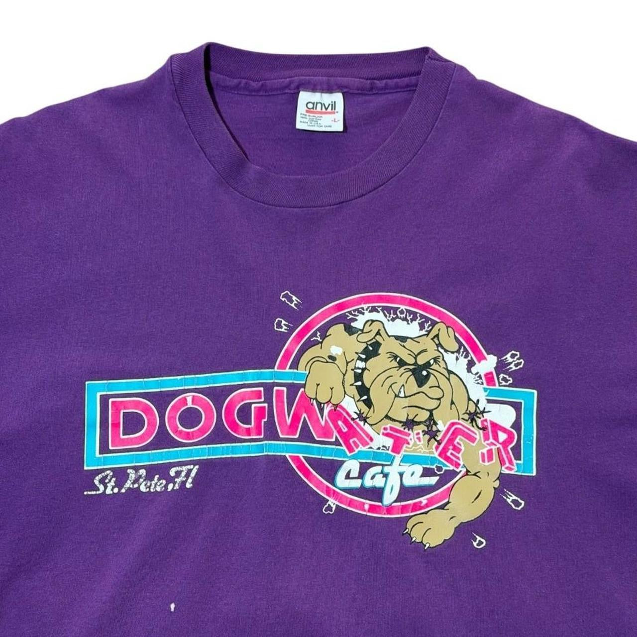 90s Dogwater Cafe St Pete Florida Graphic Puppy Dog Animal T-Shirt