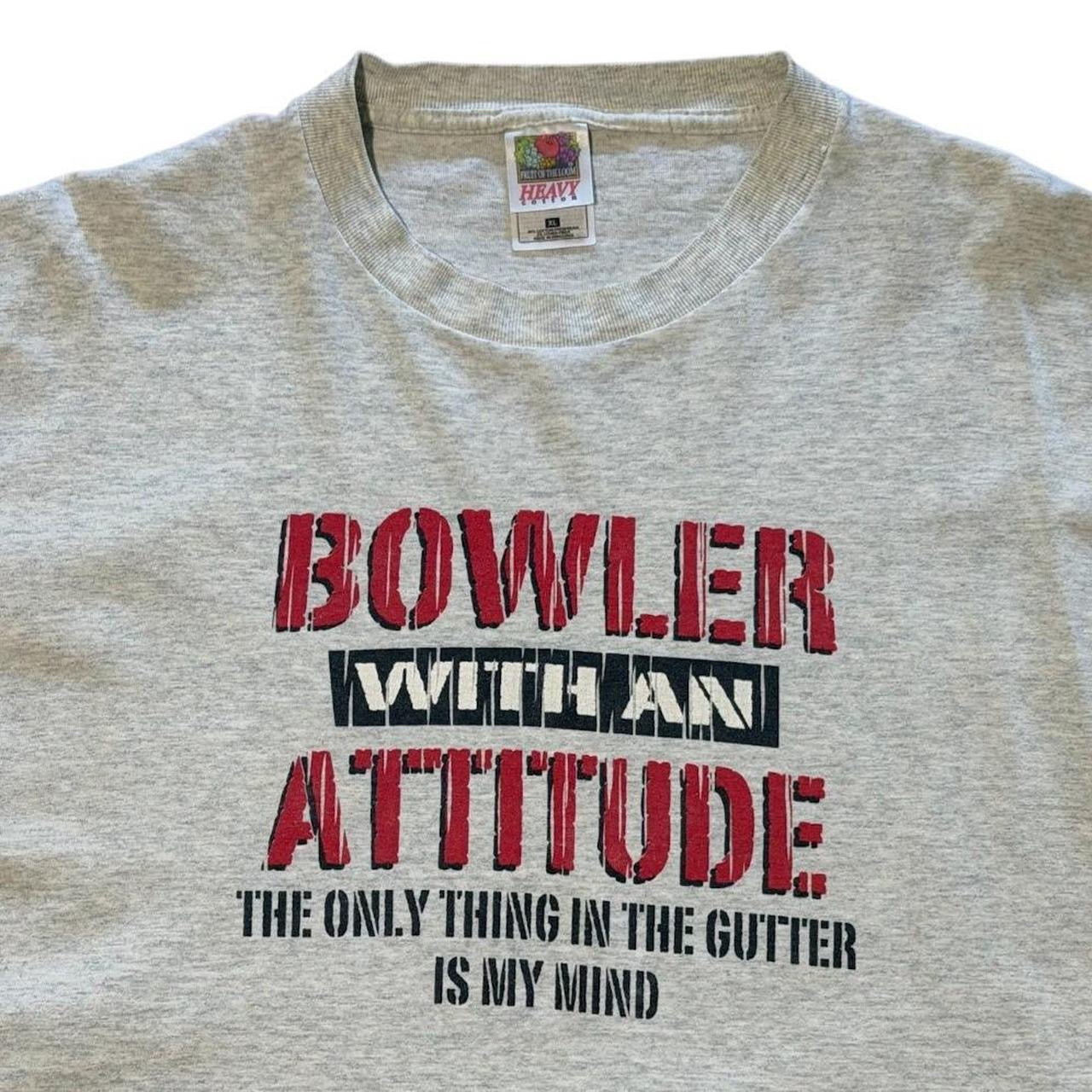 90s Bowler With An Attitude Humour Funny Joke Comedy Graphic T-Shirt