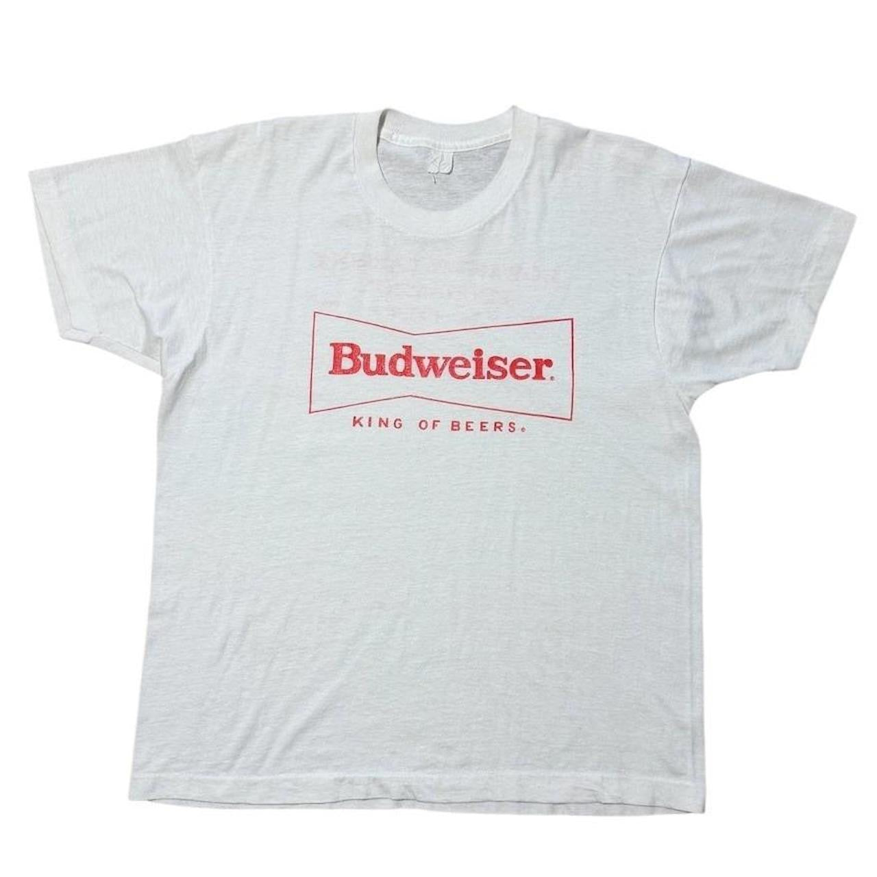 80s Budweiser King of Beers Logo Promo USA Single Stitch Sponsor T-shirt