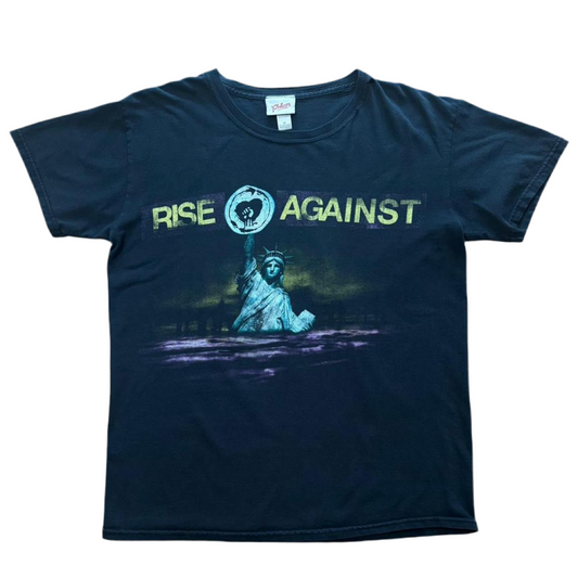 Y2K Rise Against Liberty Statue Band Merch Tee