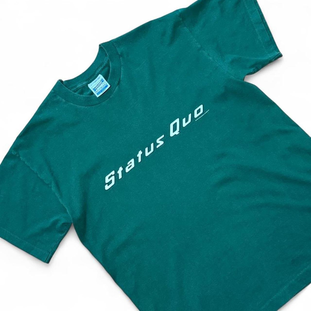 Vintage 1995 Status Quo Rock Band Concert Music Merch Tour T-shirt