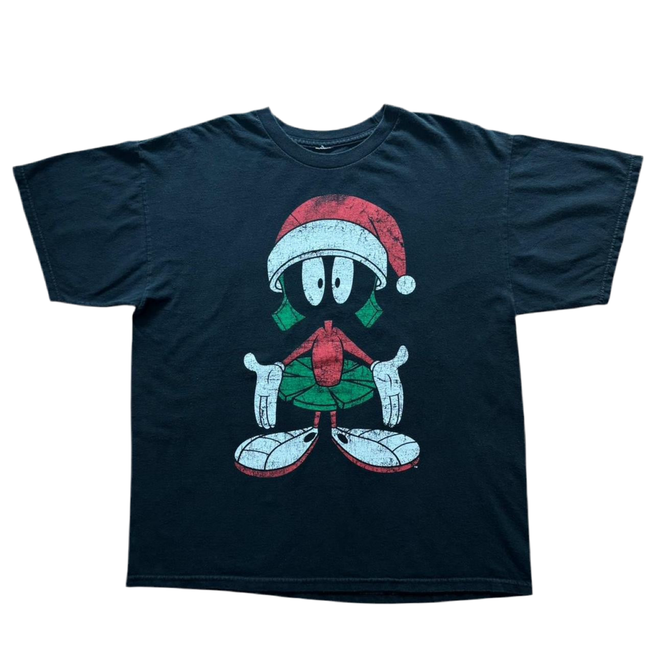 90s Looney Tunes Marvin the Martian Santa Hat Christmas Tee