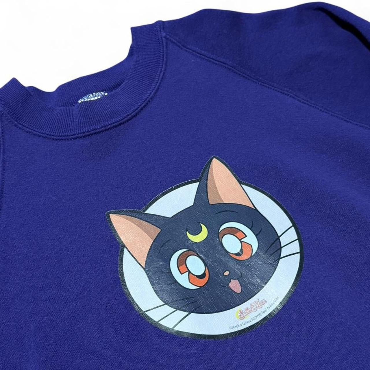 90s Sailor Moon Cat Kitty Luna Anime Cartoon Tv Show Pullover Sweater
