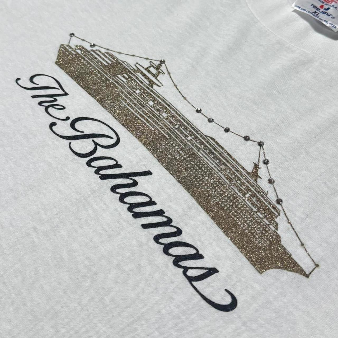 90s The Bahamas Cruise Ship Glitter Jewel Tee