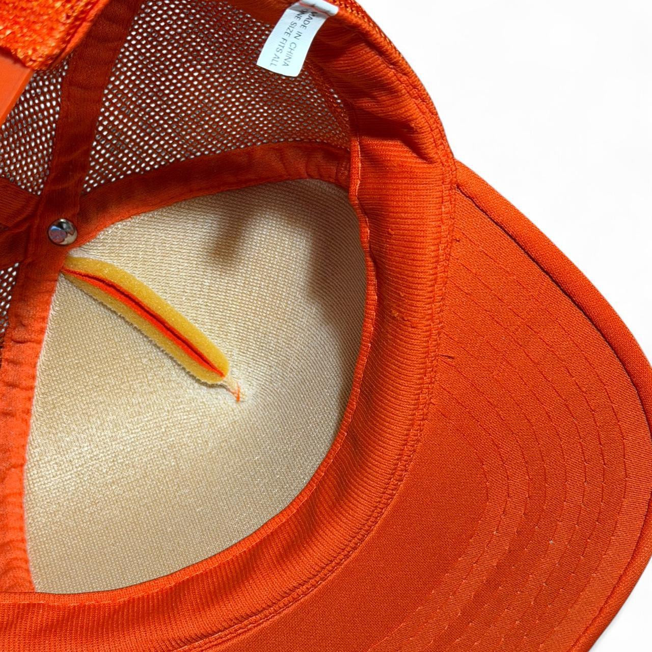 Deadstock 90s Chicago Embroidered Orange Trucker Mesh Snapback Hat