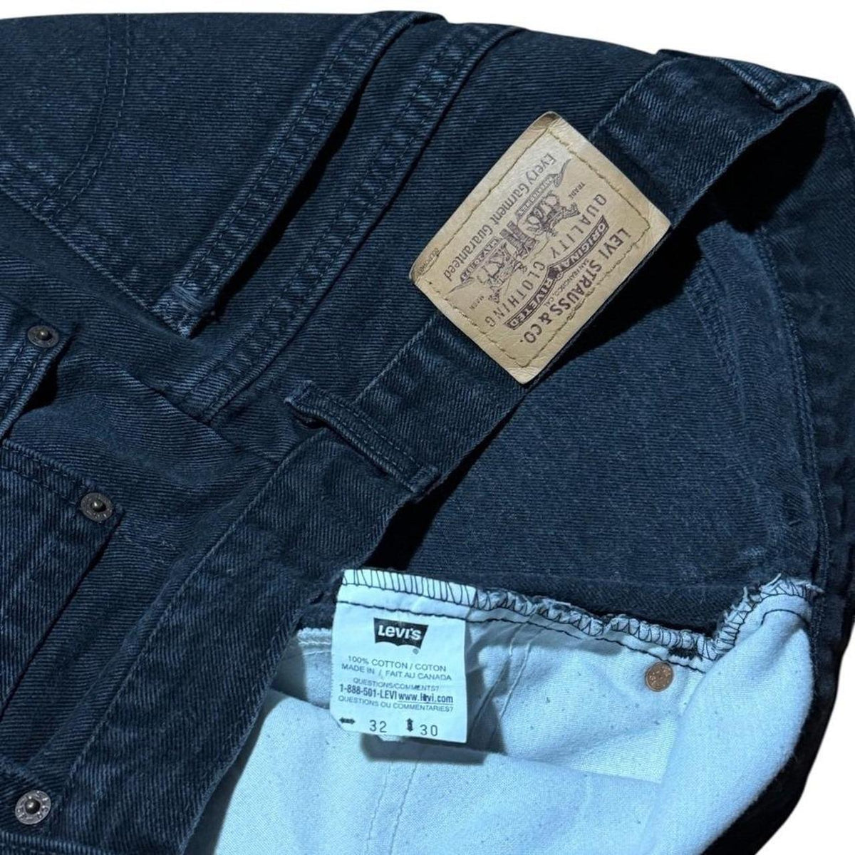 90s Levis 506 Orange Tab Standard Straight Leg Fit Black Denim Jeans